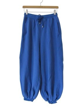 Nap Loungewear Blue Sweatpants Joggers Medium Balloon Leg Cinched Drawstring